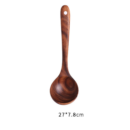 Japanese Style Wooden Nonstick Soup Spoon Spatula