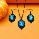 Vintage Halloween Necklace & Earrings Set