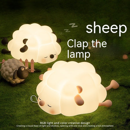 Cute Silicone Sleeping Sheep Rabbit and Panda LED Night Lights Rechargeable Timing Dimming