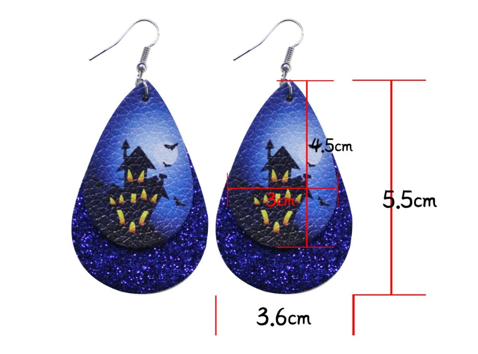 Halloween Tear Drop Earrings