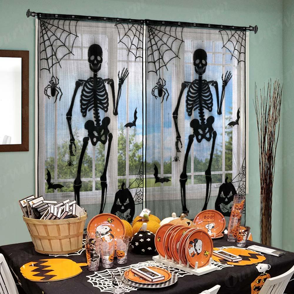 Halloween Skeleton Curtain