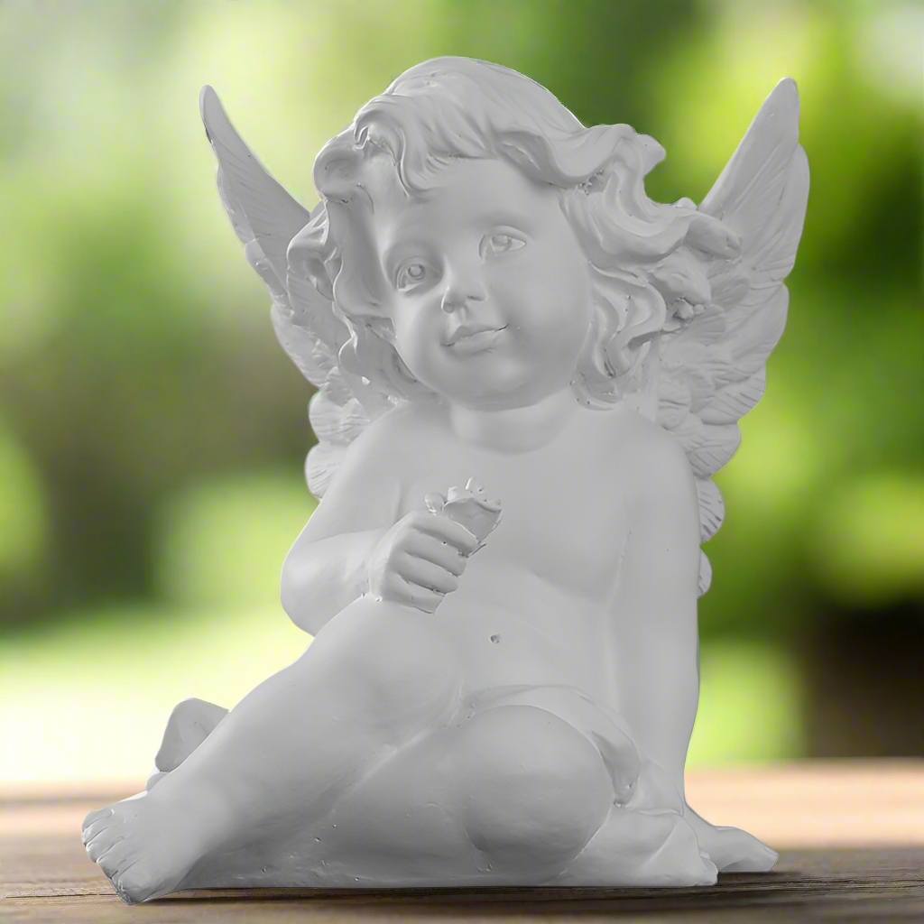 Miniature Angel Plaster Ornament Nordic Statue