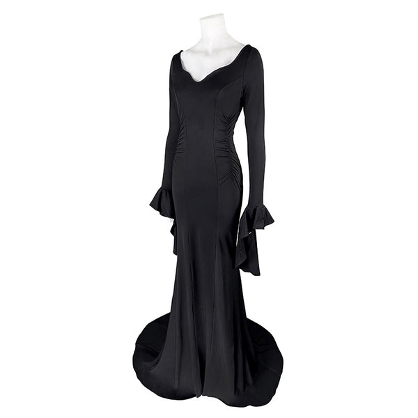 Adam's Family Morticia Black Dress  Halloween Costume