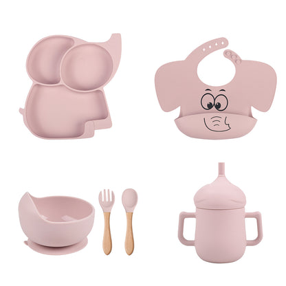 Children's Elephant Silicone Tableware Set