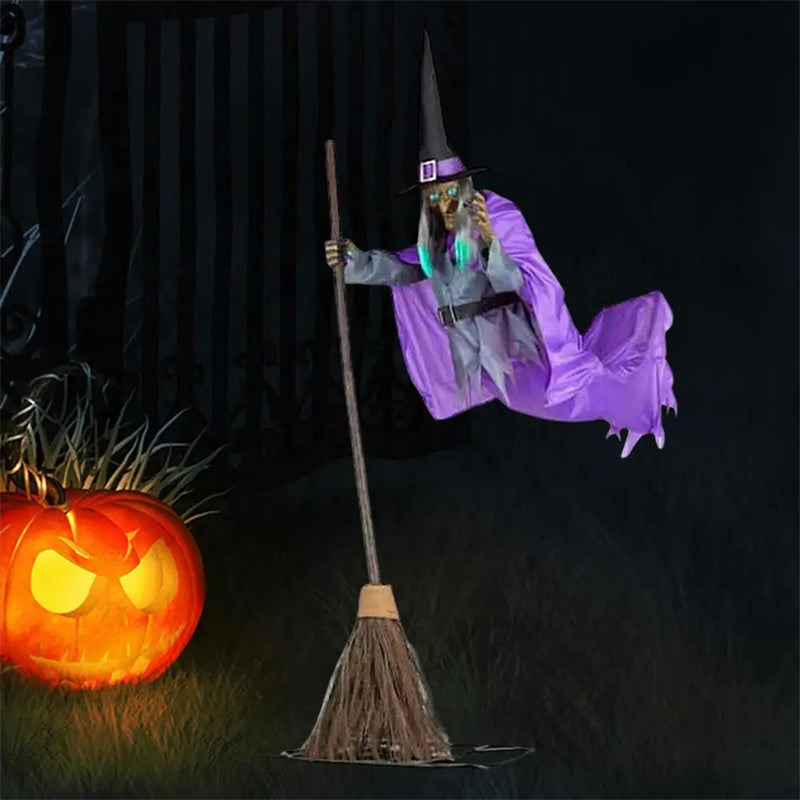 Outdoor Flying Witch Decoration