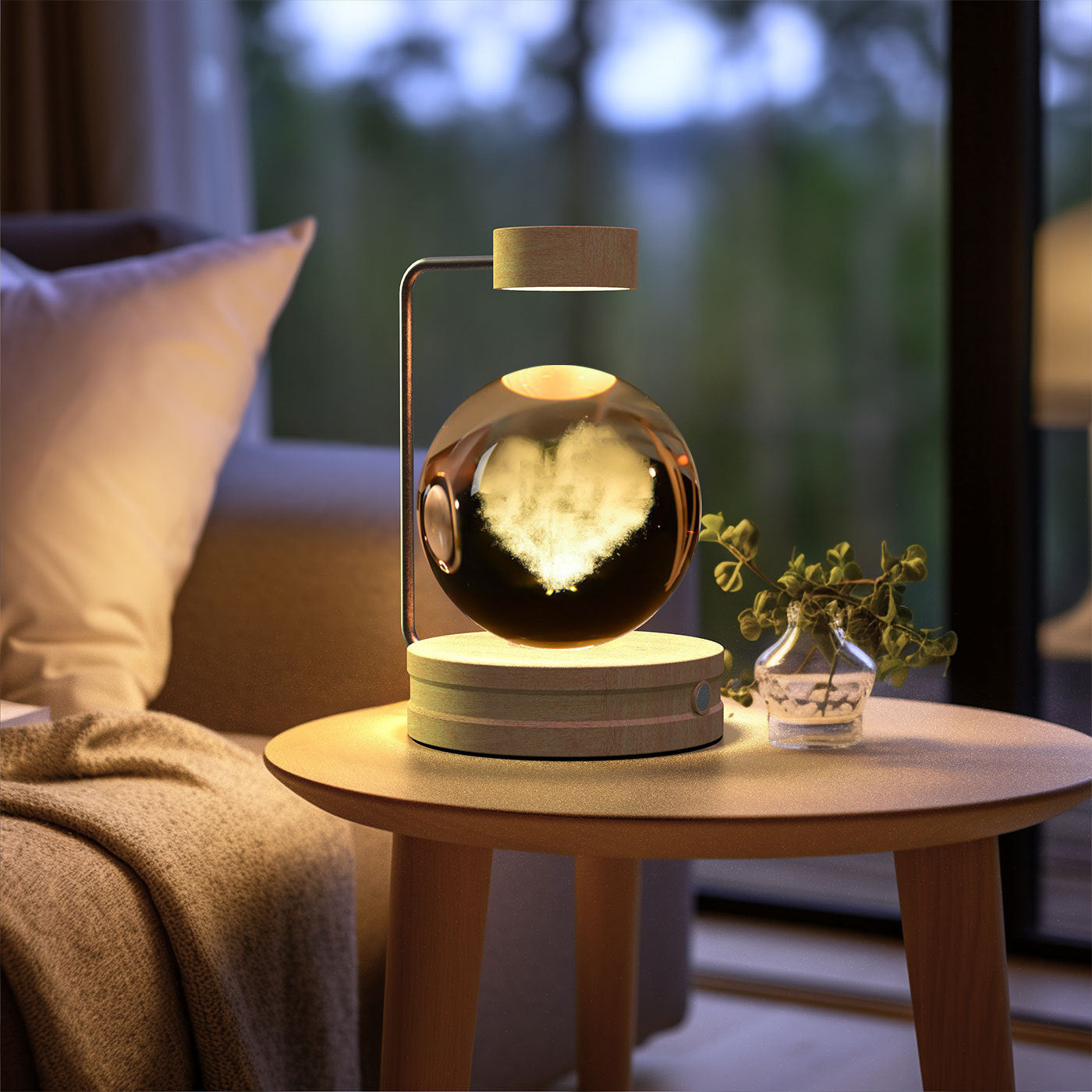 Crystal Ball Indoor Night Light USB Power