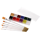 Fit Colors 12 Colors Face Paint Water Soluble Human Body Paints Halloween Masquerade Makeup Palette Brush - JDrop.Shop