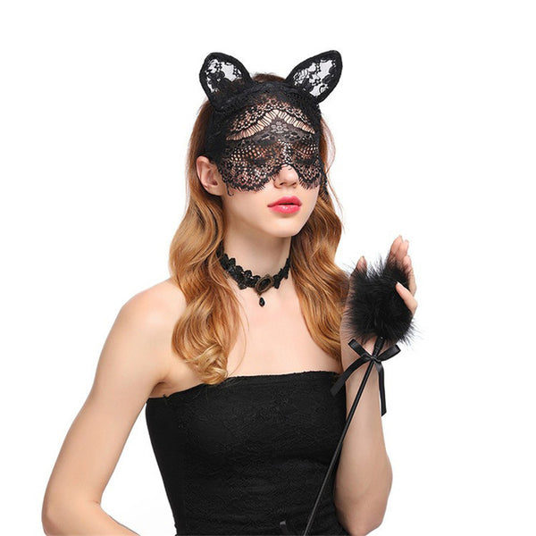 Halloween Lace Cat Veil