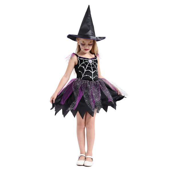 Halloween Children Black Witch Costume