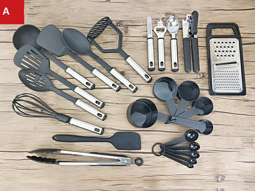 Nylon kitchenware 24-piece set stainless steel kitchen tool