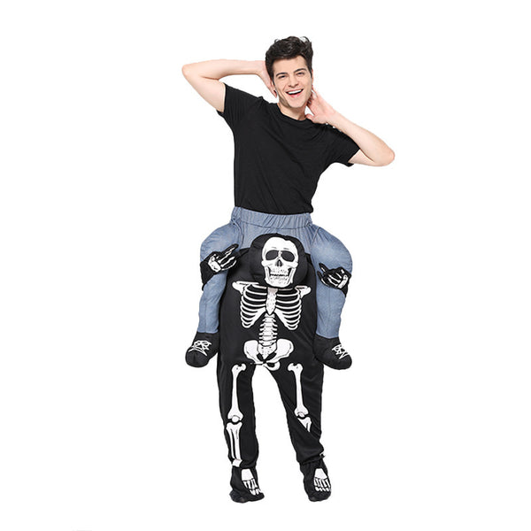 Inflatable Ride-On Skeleton Costume