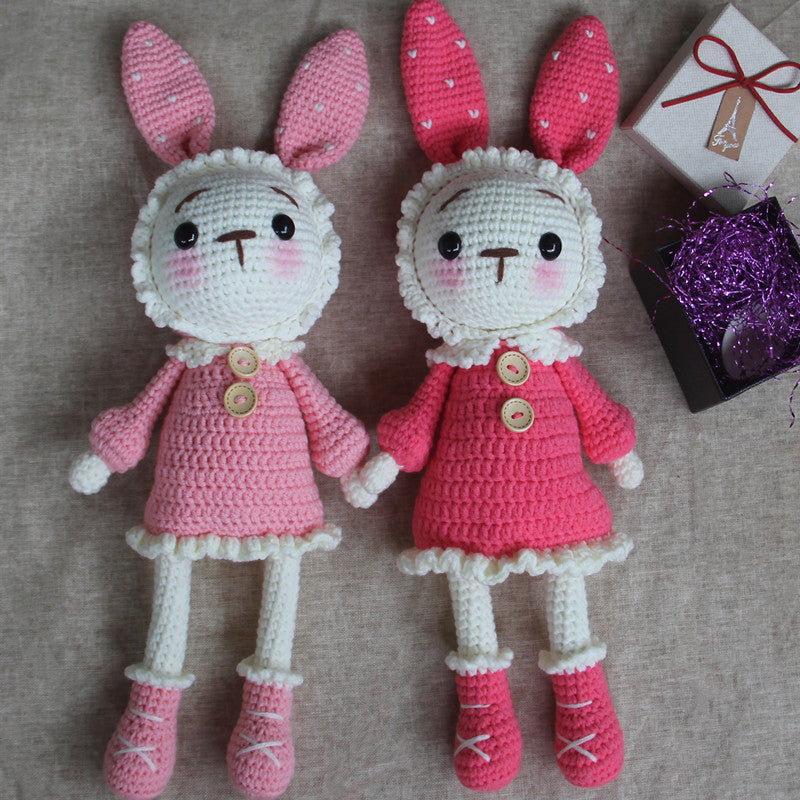 Handmade Fairy Rabbit Doll Wool Doll Material Bag