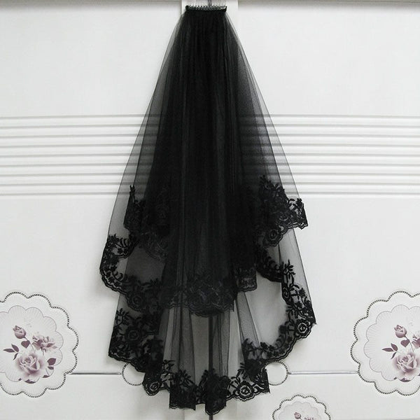 Halloween Black Lace Veil