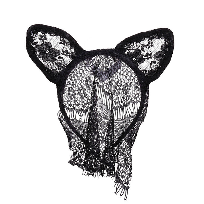 Halloween Lace Cat Veil