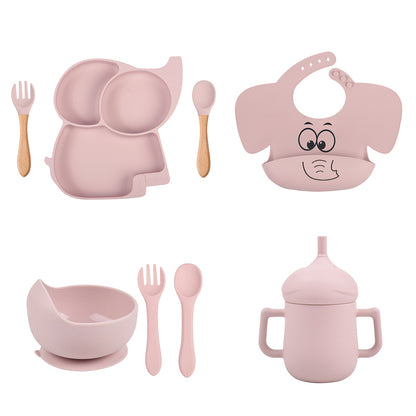 Children's Elephant Silicone Tableware Set