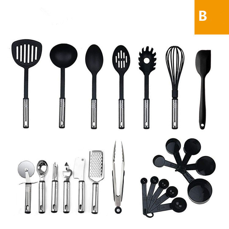 Nylon kitchenware 24-piece set stainless steel kitchen tool