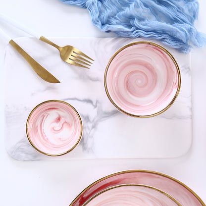 Pink Marble Phnom Penh Ceramic Dinner Plate