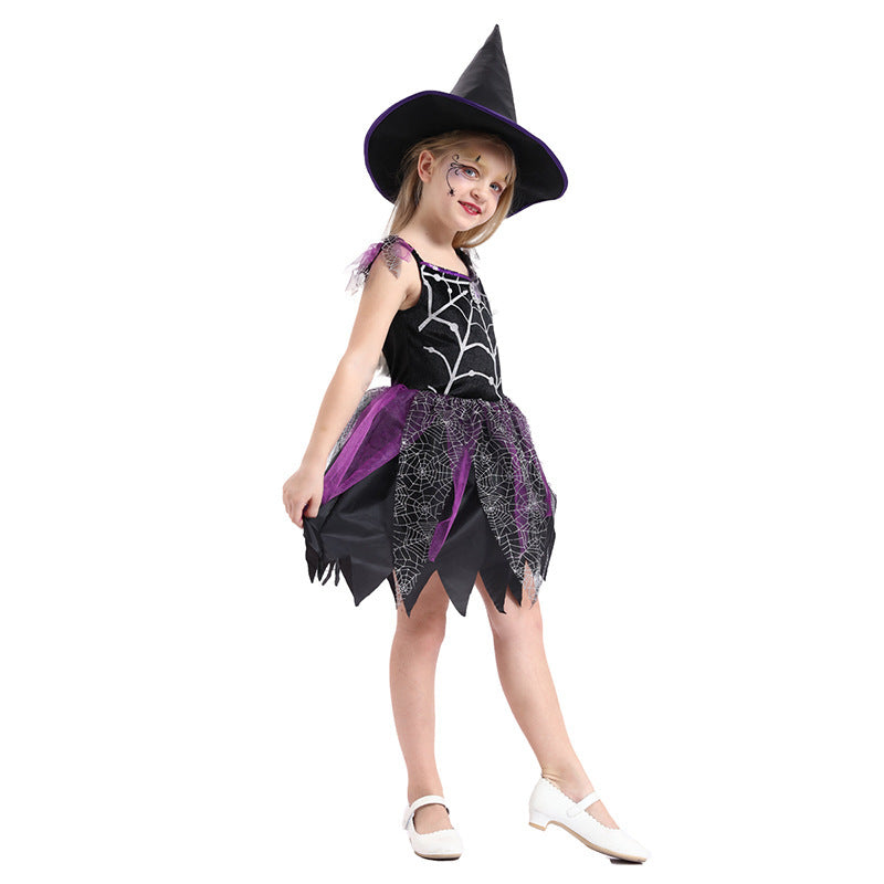 Halloween Children Black Witch Costume