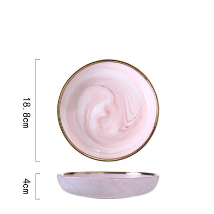 Pink Marble Phnom Penh Ceramic Dinner Plate