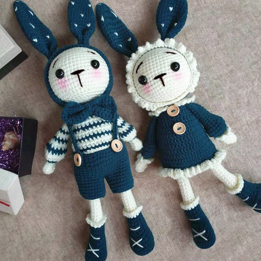 Handmade Fairy Rabbit Doll Wool Doll Material Bag