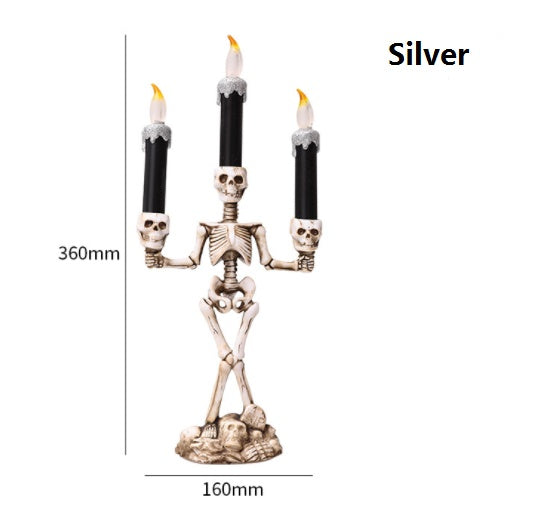 Halloween Skeleton Candlestick Lamp