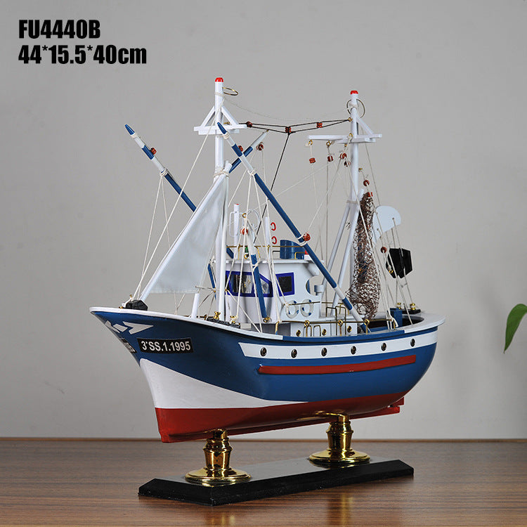 Handmade Wooden Home Accessories Fish Boat Crafts Ornaments