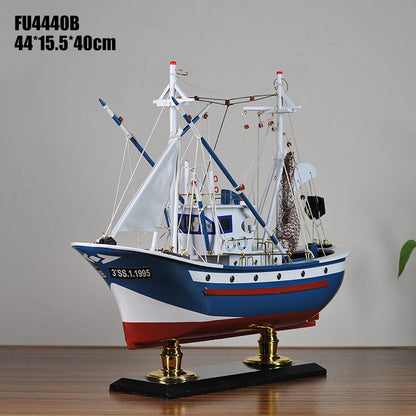 Handmade Wooden Home Accessories Fish Boat Crafts Ornaments