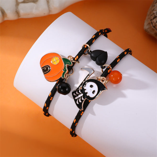 Halloween Love Magnetic Couple Rope Bracelet