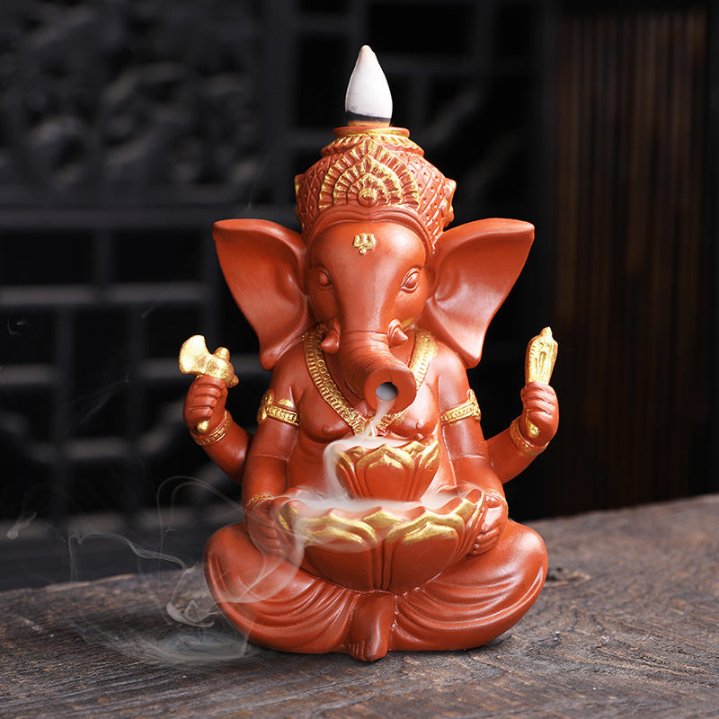 Buddha Elephant Ceramic Ornaments Incense Burner