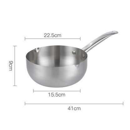 Snow Flat Pot Stainless Steel Nonstick Integrated Food Small Milk Pot