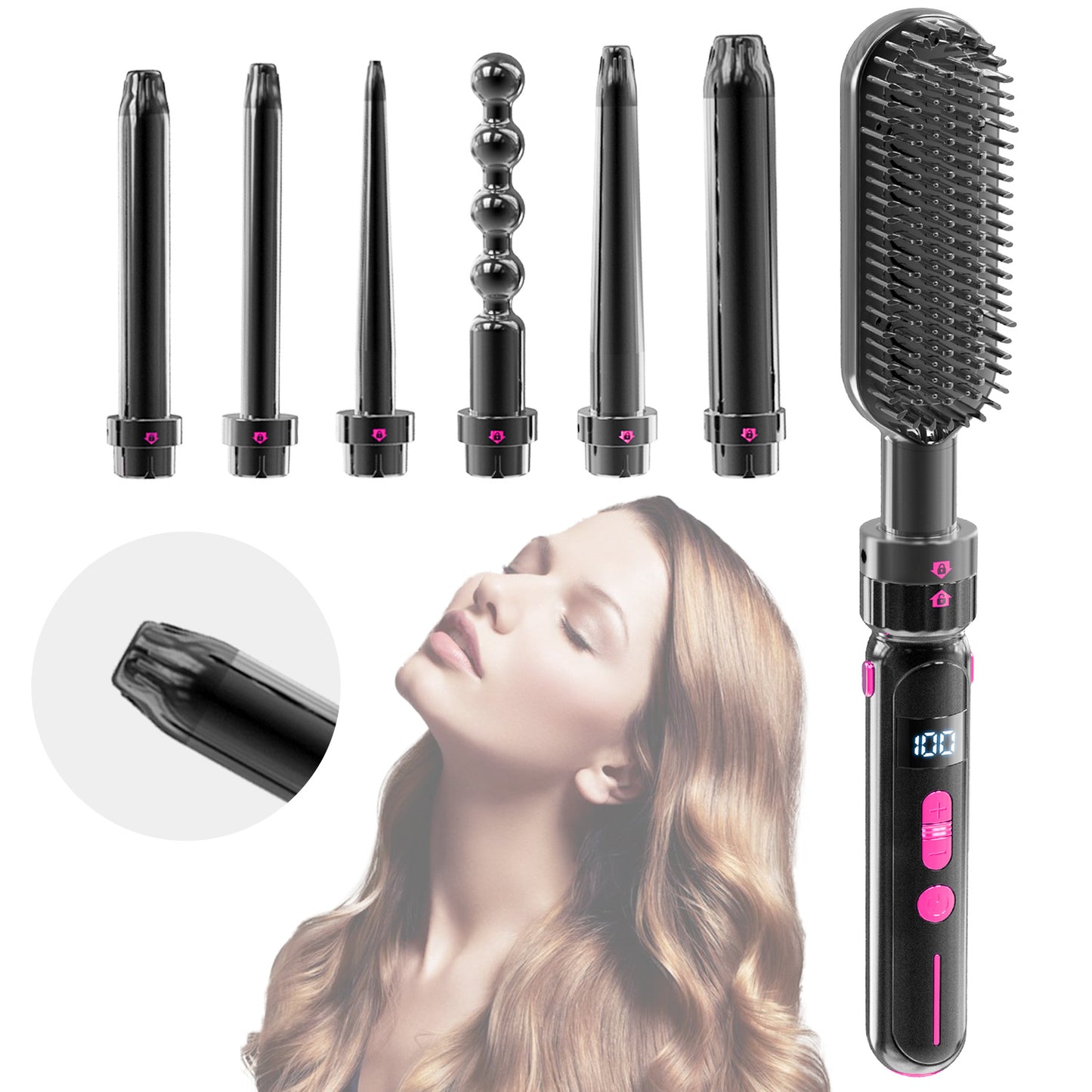 Multi-functional Hair Curling Iron Straightener