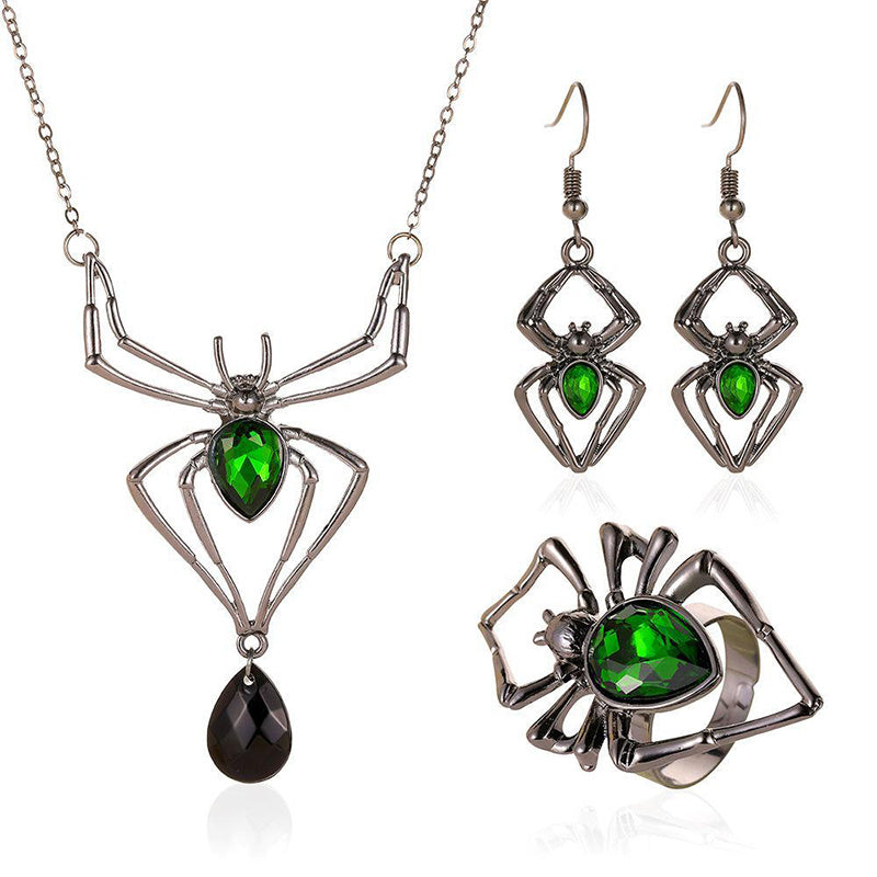 Halloween Spider Necklace Set