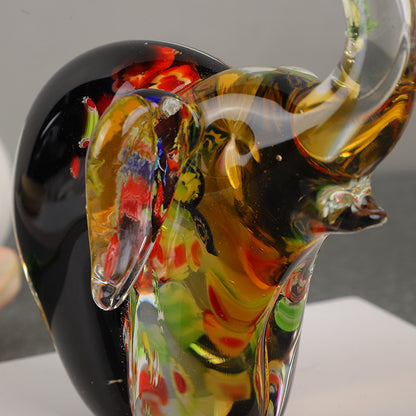 Glass Sculpture Elephant Ornament