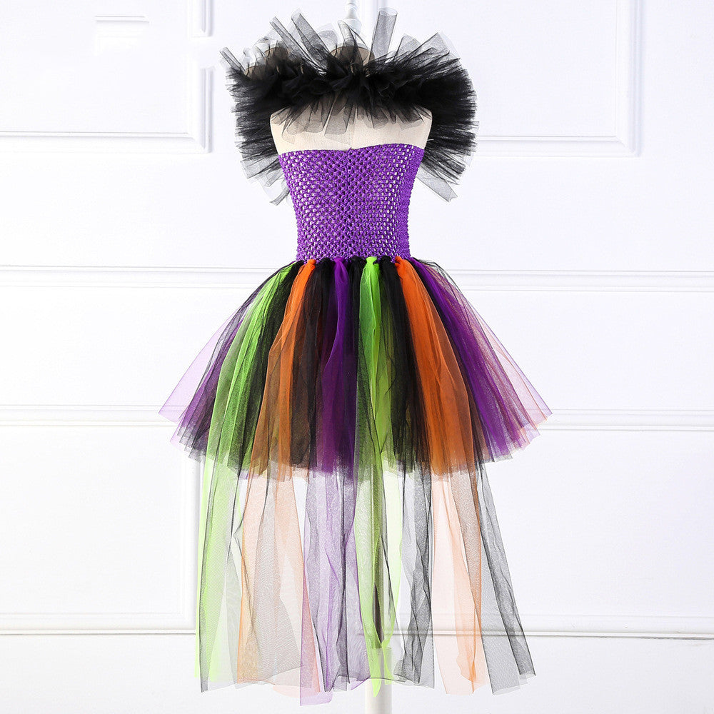 Halloween Colorful Witch Girl's Costume