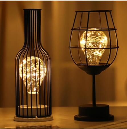 Minimalist Hollow Iron Table Lamps