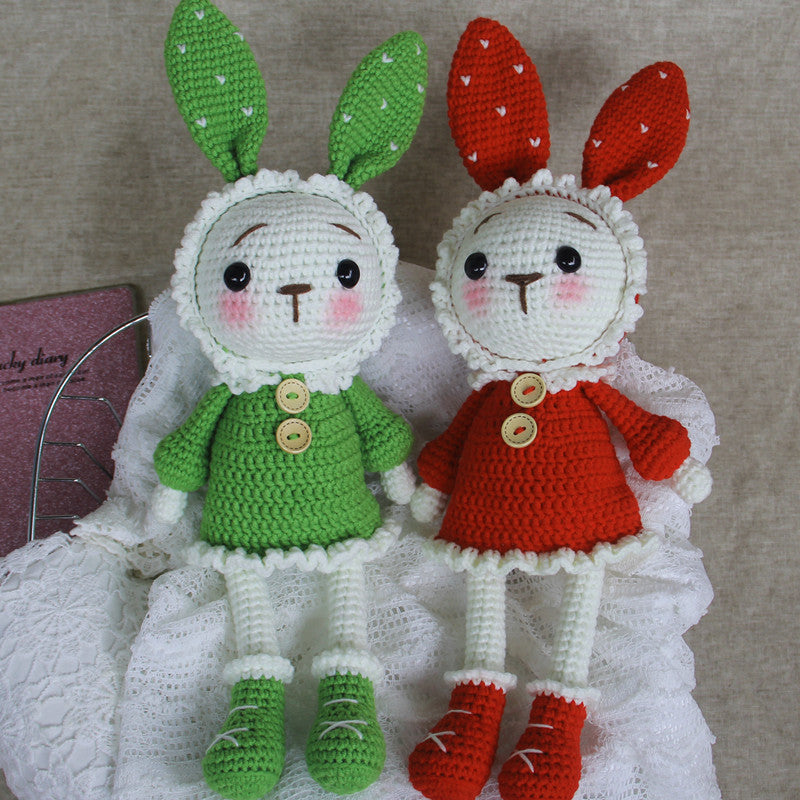 Handmade Fairy Rabbit Doll Wool Doll Material Bag