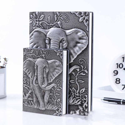 Creative PU Embossed Retro Elephant Notebook