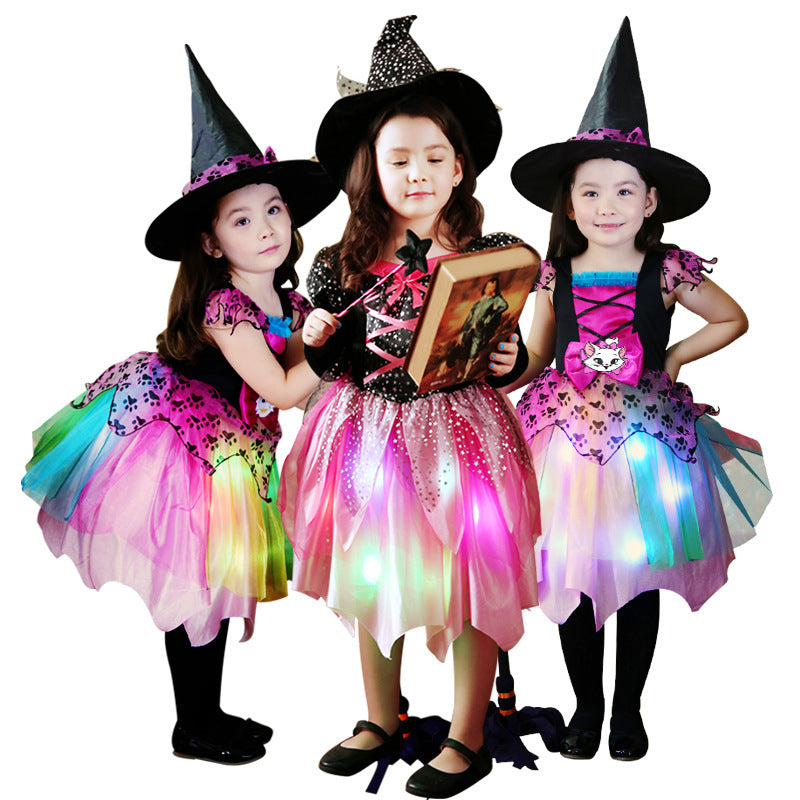 Halloween Girl's Light-Up Witch Costumes