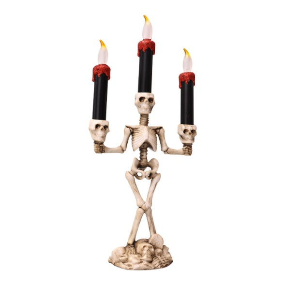 Halloween Skeleton Candlestick Lamp