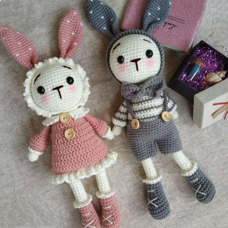 Handmade Fairy Rabbit Doll Wool Doll Material Bag