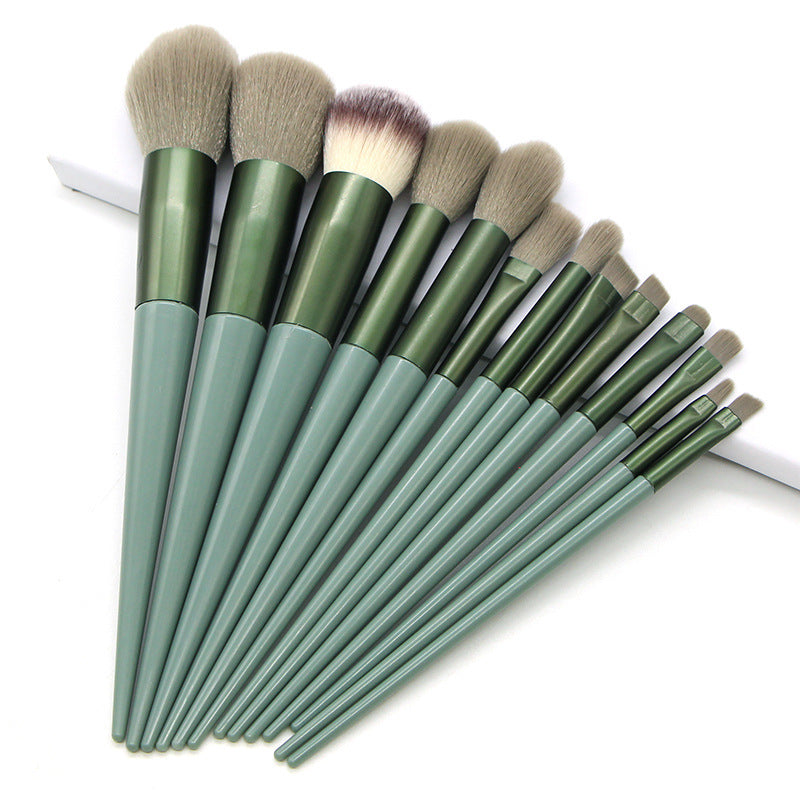 13 Four Seasons Green Makeup Brushes