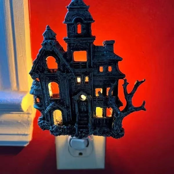 Haunted Mansion Nightlight – Pumpkin & Castle Resin Crafts