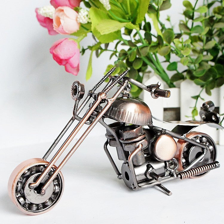 Metal Iron Art Motorcycle Model Ornaments Handmade Crafts