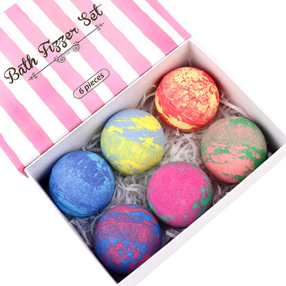 Bath Fizzer Aromatherapy Essential Oil Bubble Bath Ball Salt 6 Piece Set