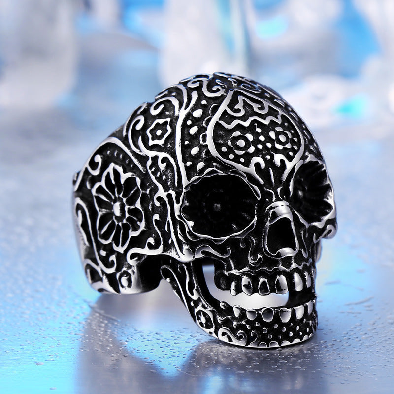 Hip Hop Skull Ring