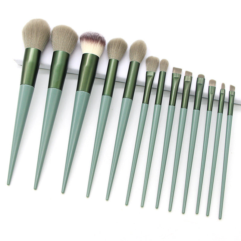 13 Four Seasons Green Makeup Brushes