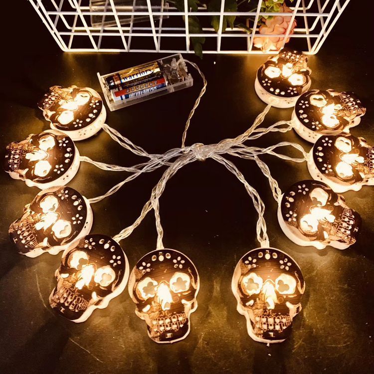 Halloween Skull String Lights