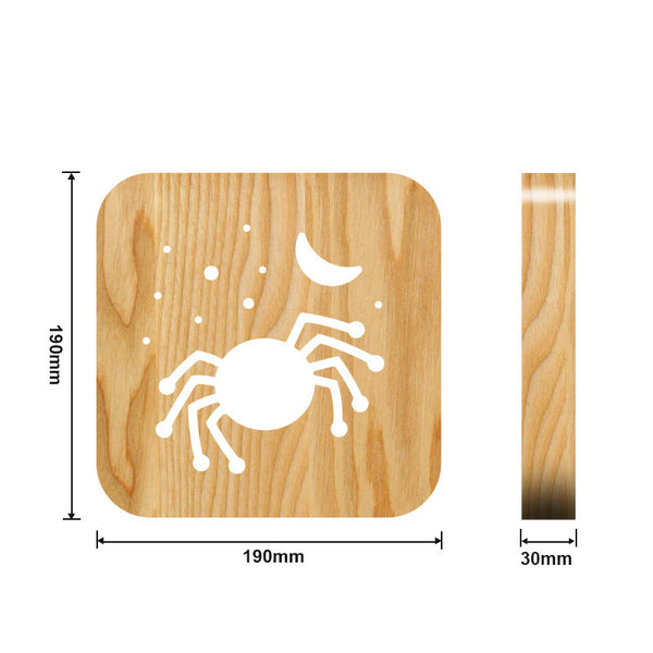 Halloween Wooden Spider Light