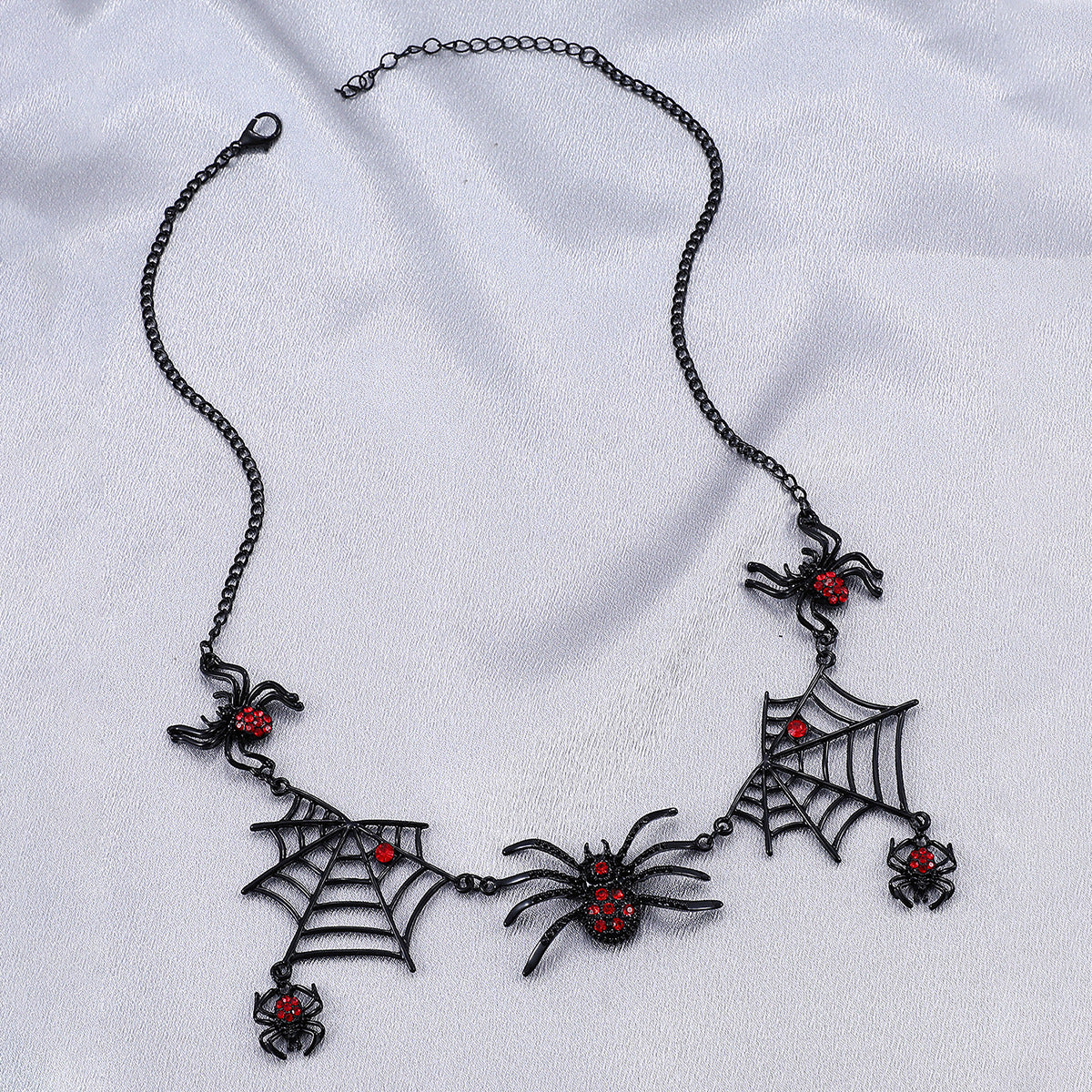 Halloween Spider & Web Necklace