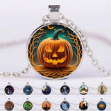 Halloween Pumpkin Ghost Bat Necklace